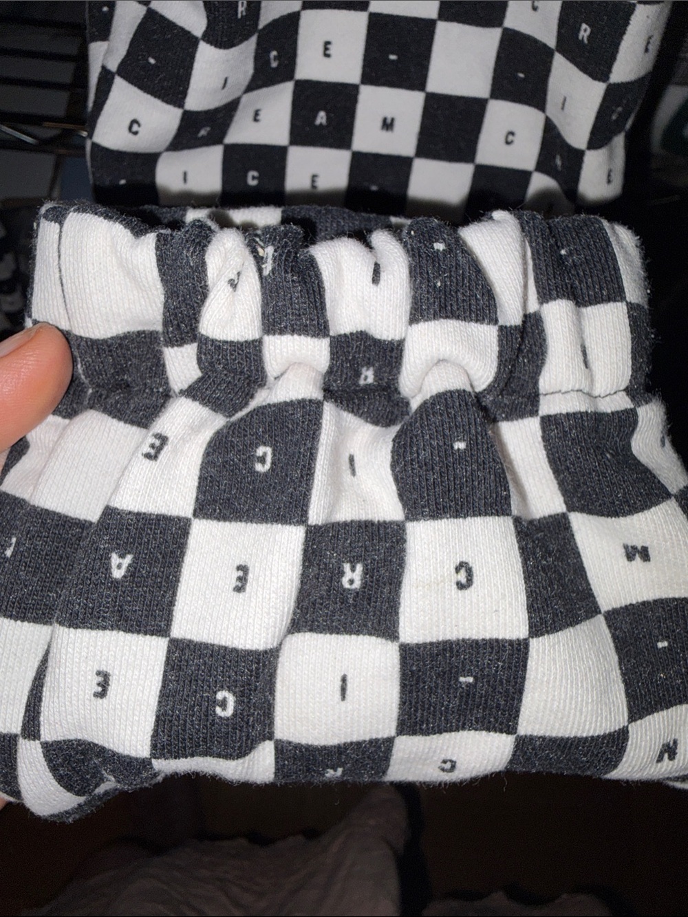 Ice Cream Black & White Checkerboard Joggers - Picture 10 of 12